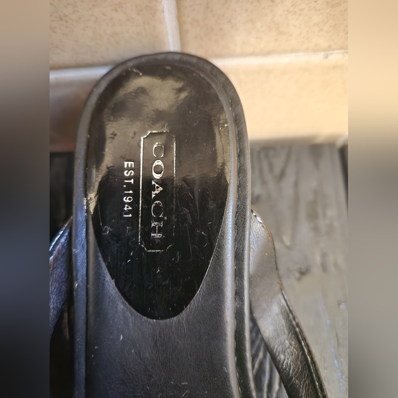 Coach Platform Embelished Wedge Sandals - Picture 4 of 5